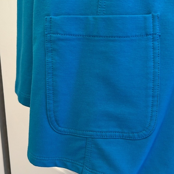 SUSAN GRAVER 2X TURQUOISE HOODED BUTTON DOWN SWEATSHIRT JACKET - Picture 6 of 13